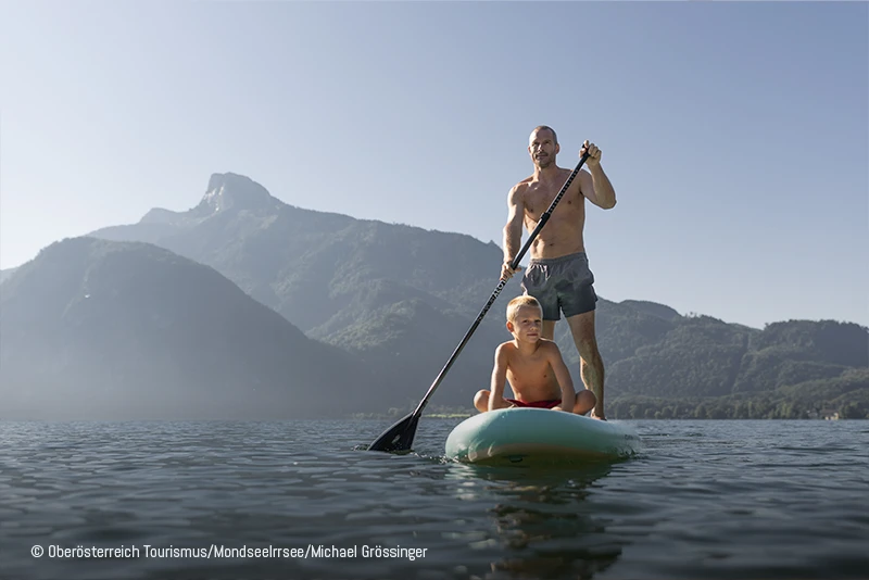 Pension mit privatem Badestrand am Mondsee